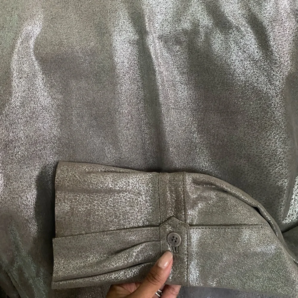 Metallic Faux Leather jacket - Picture 3 of 4